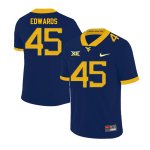 Men's West Virginia Mountaineers NCAA #45 Jason Edwards Navy Authentic Nike Stitched College Football Jersey MU15B53QB